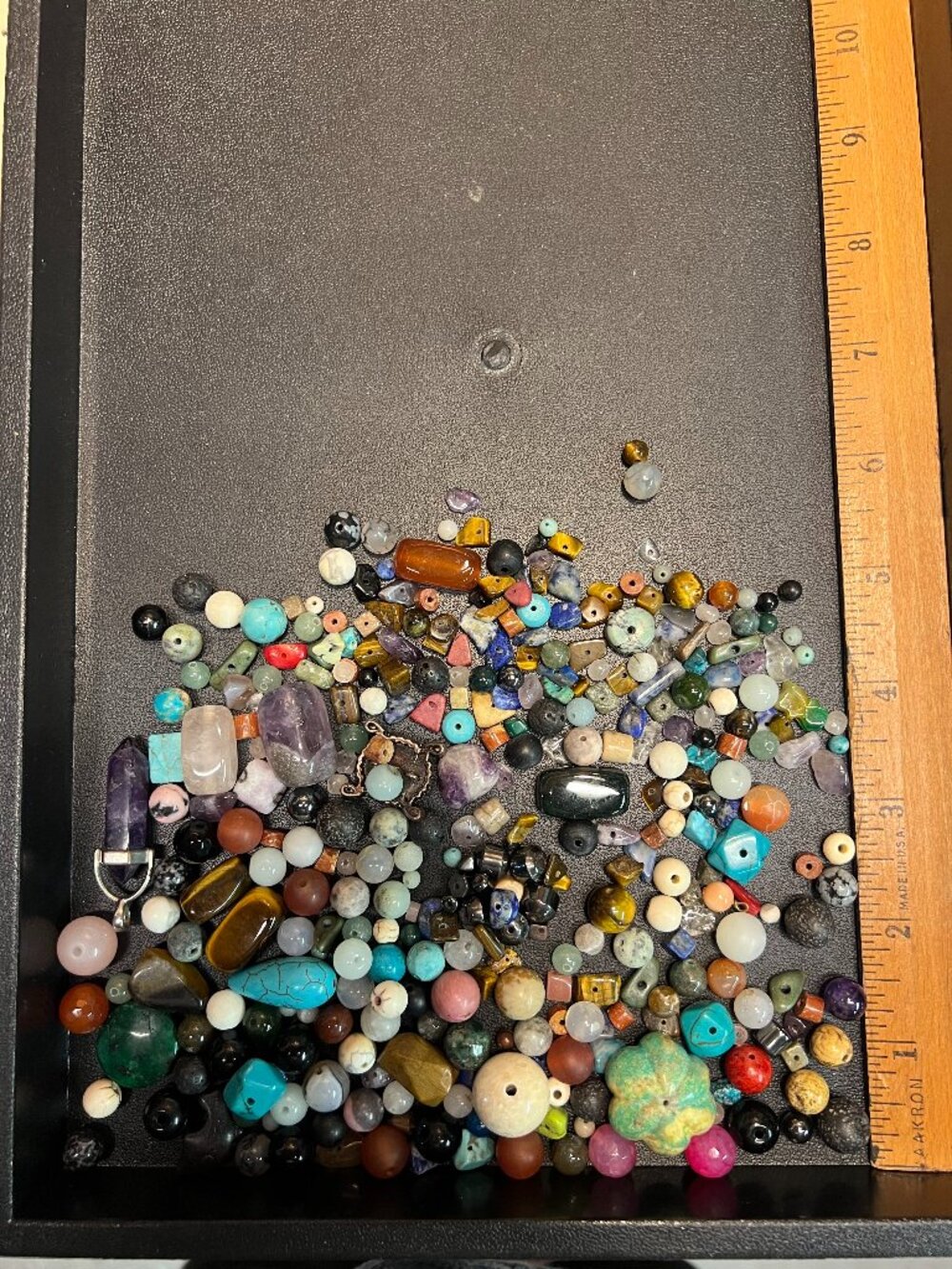 1/2 pound + stone/gemstone craft bead mix